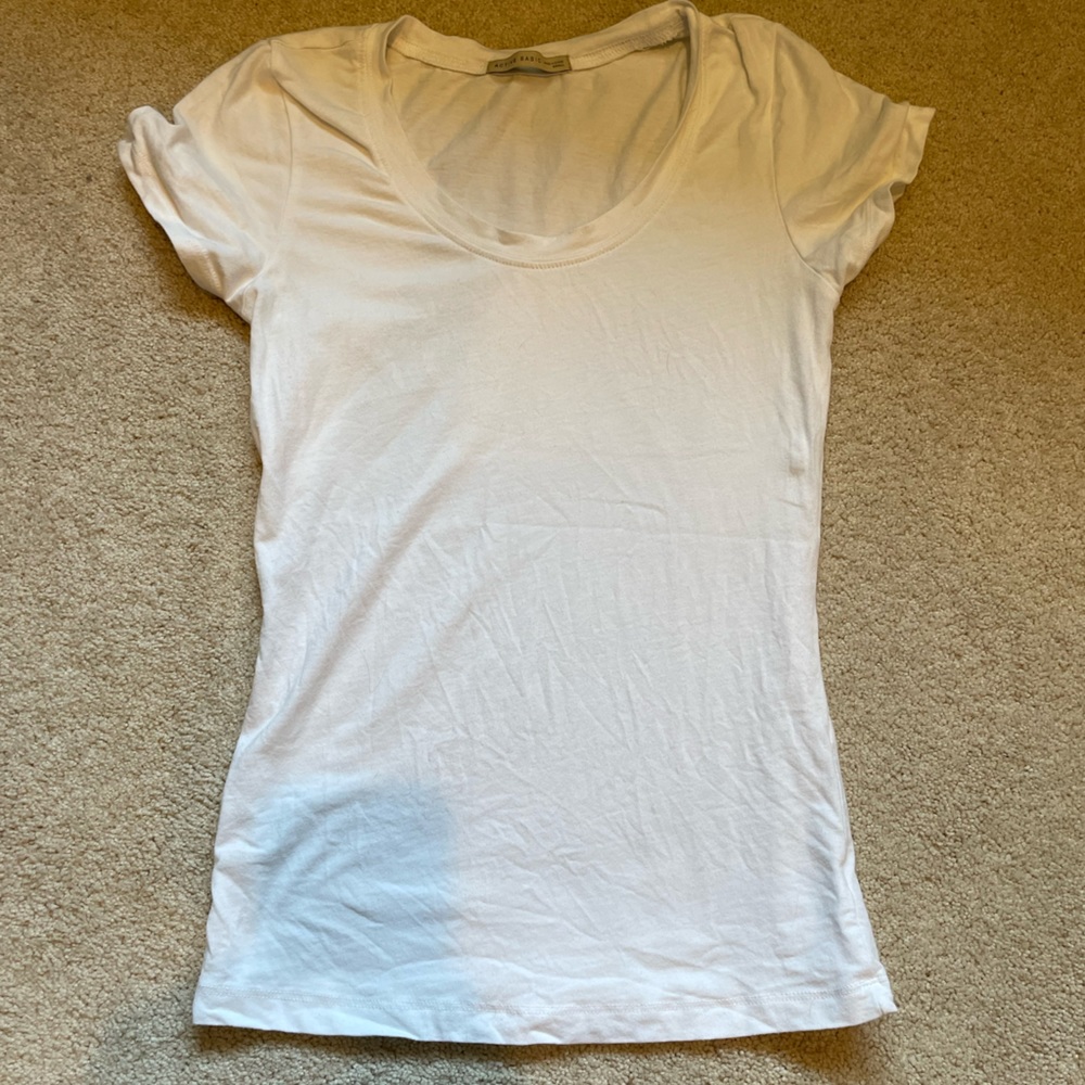 Basic white fitted tee